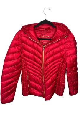 Jacket Puffer & Quilted By Anne Klein In Red, Size: M