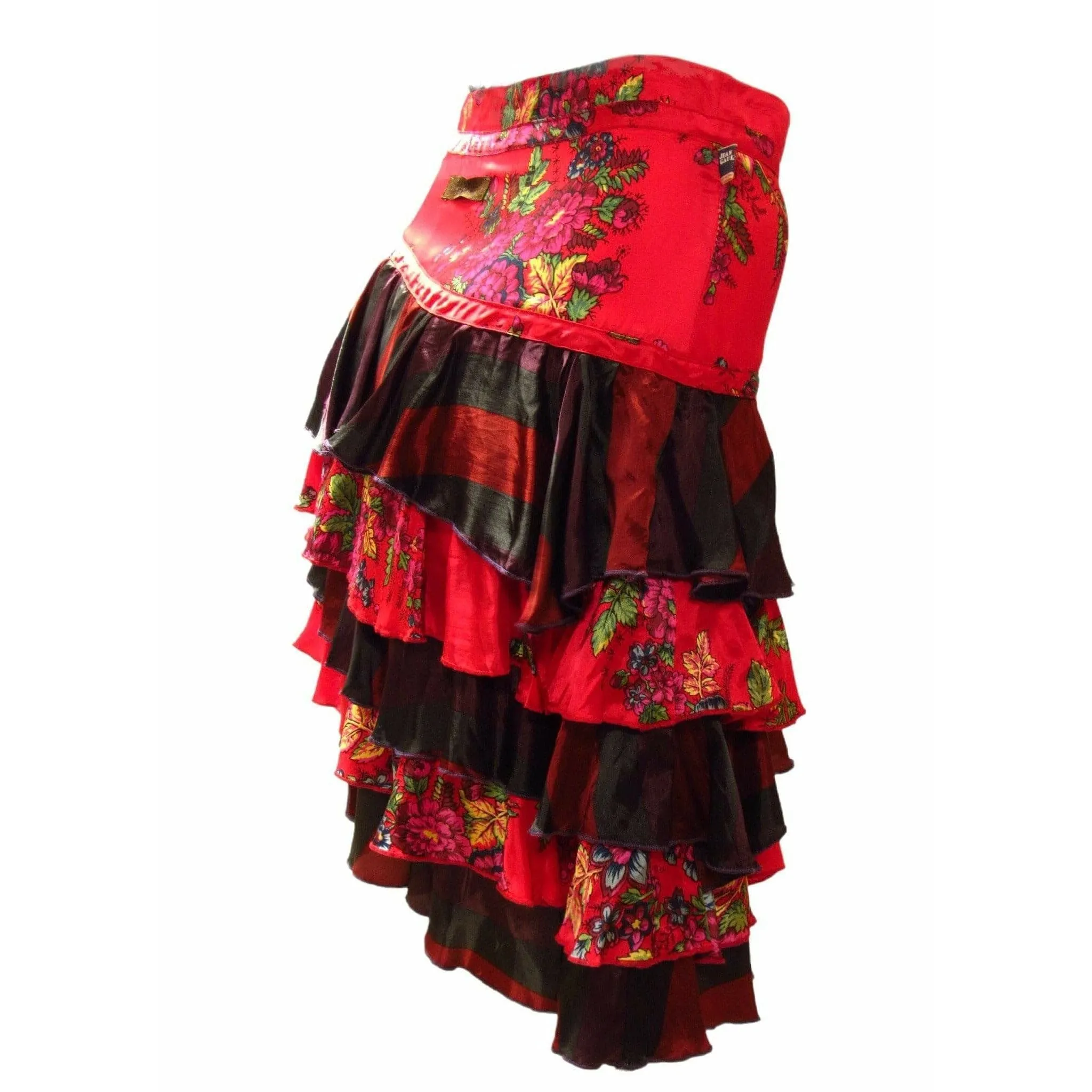 Jean Paul Gaultier Floral Tiered Skirt