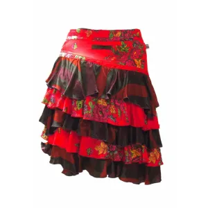 Jean Paul Gaultier Floral Tiered Skirt