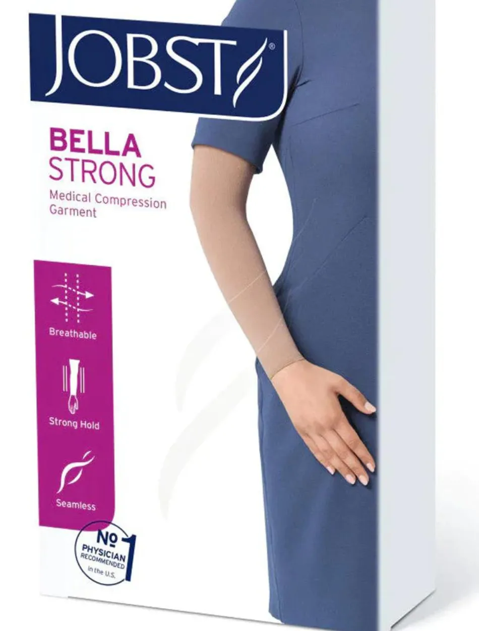 Jobst Bella Strong Armsleeve Silicone Band, Beige 20-30 mmHg