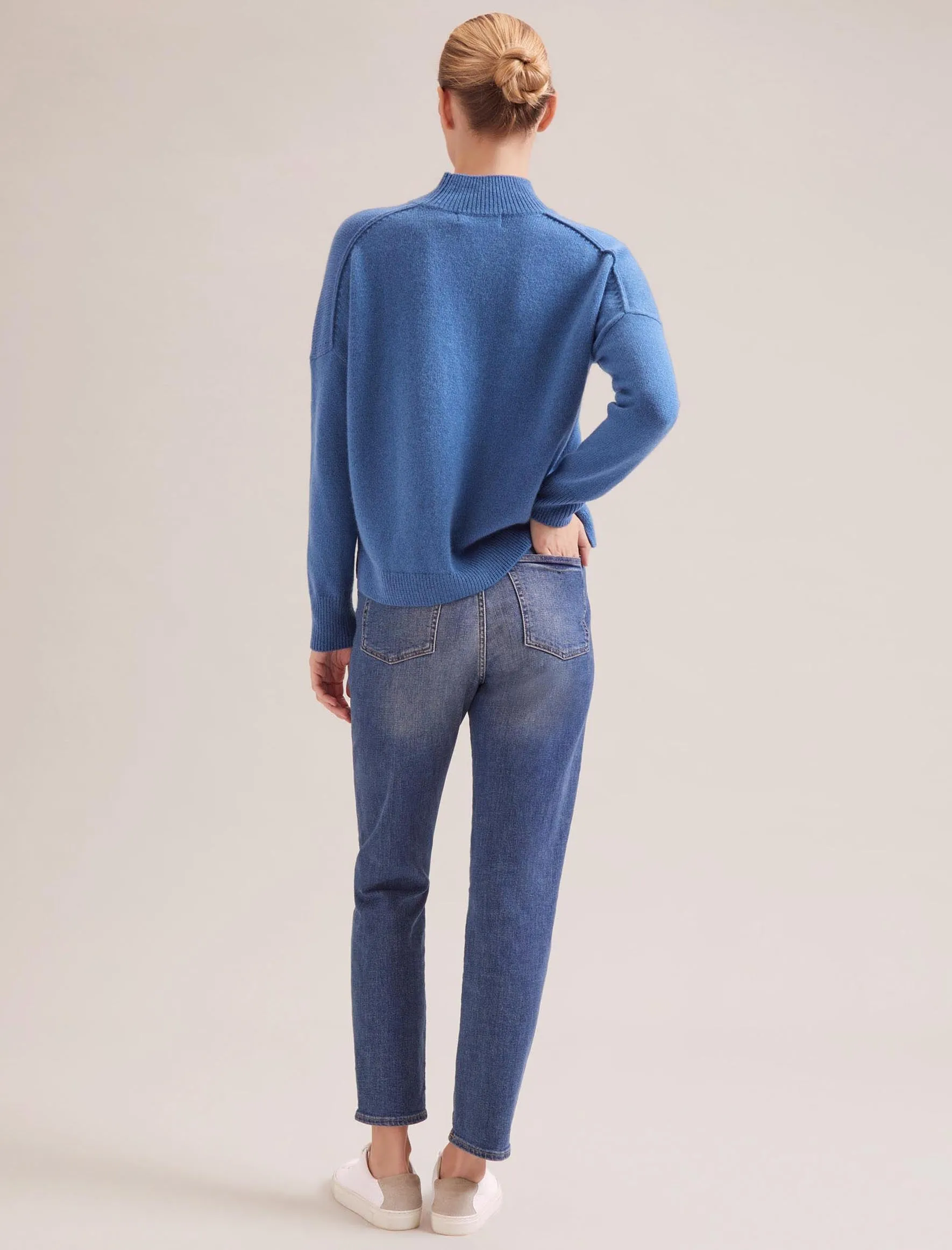 Johanna Cashmere Jumper - Mid Blue