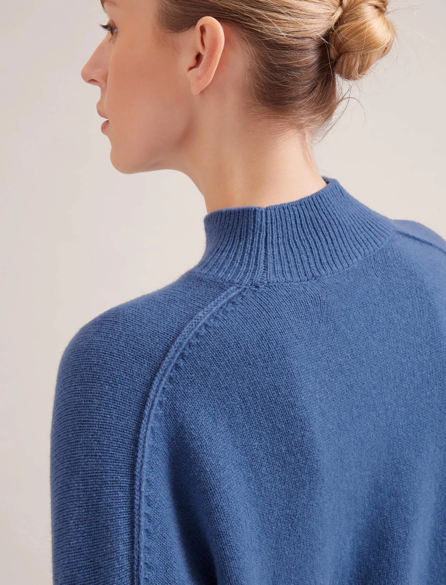 Johanna Cashmere Jumper - Mid Blue