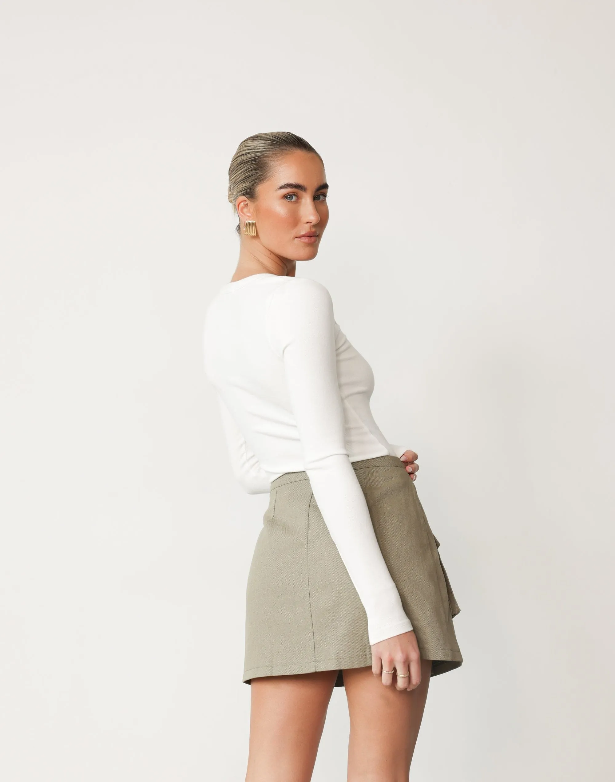 Kathleen Long Sleeve Top (White)