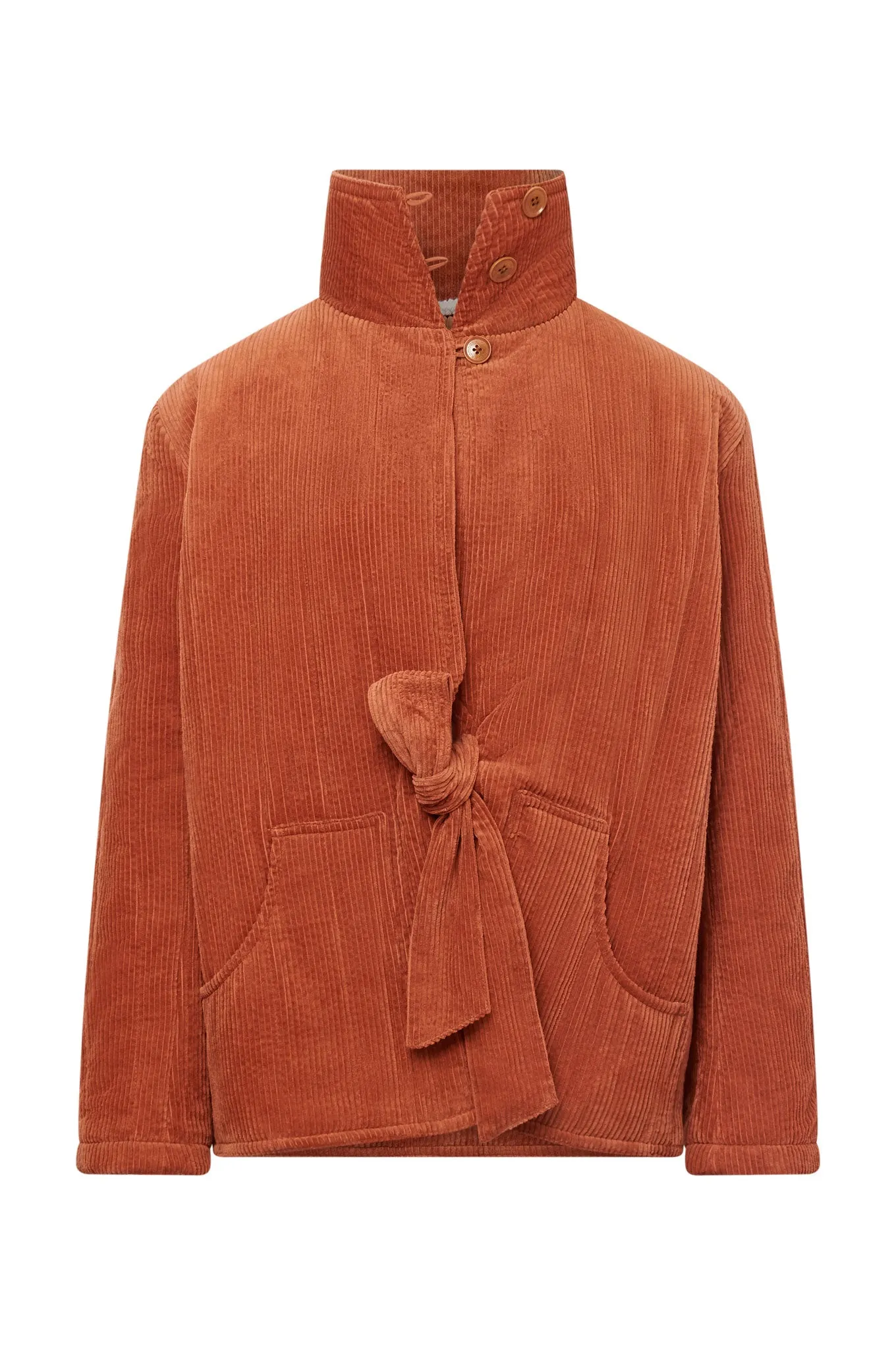 KENEILA Organic Cotton Corduroy Coat - Ginger