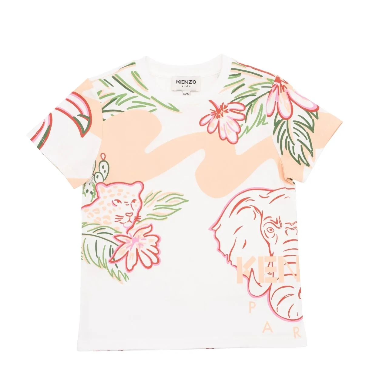 Kenzo White Multi Iconic Logo Short Sleeve T-Shirt