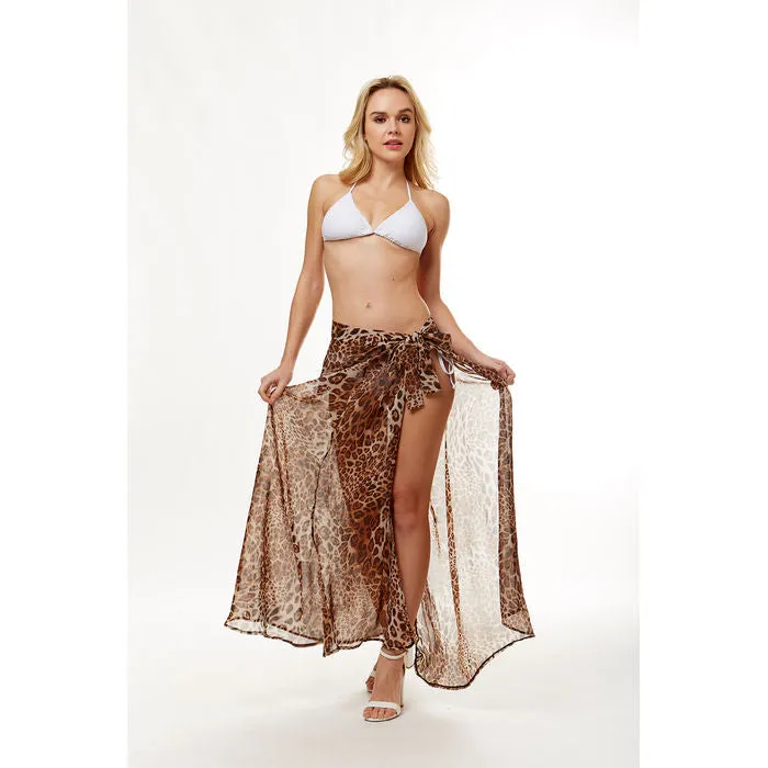 Leopard Sarong Beach Skirt