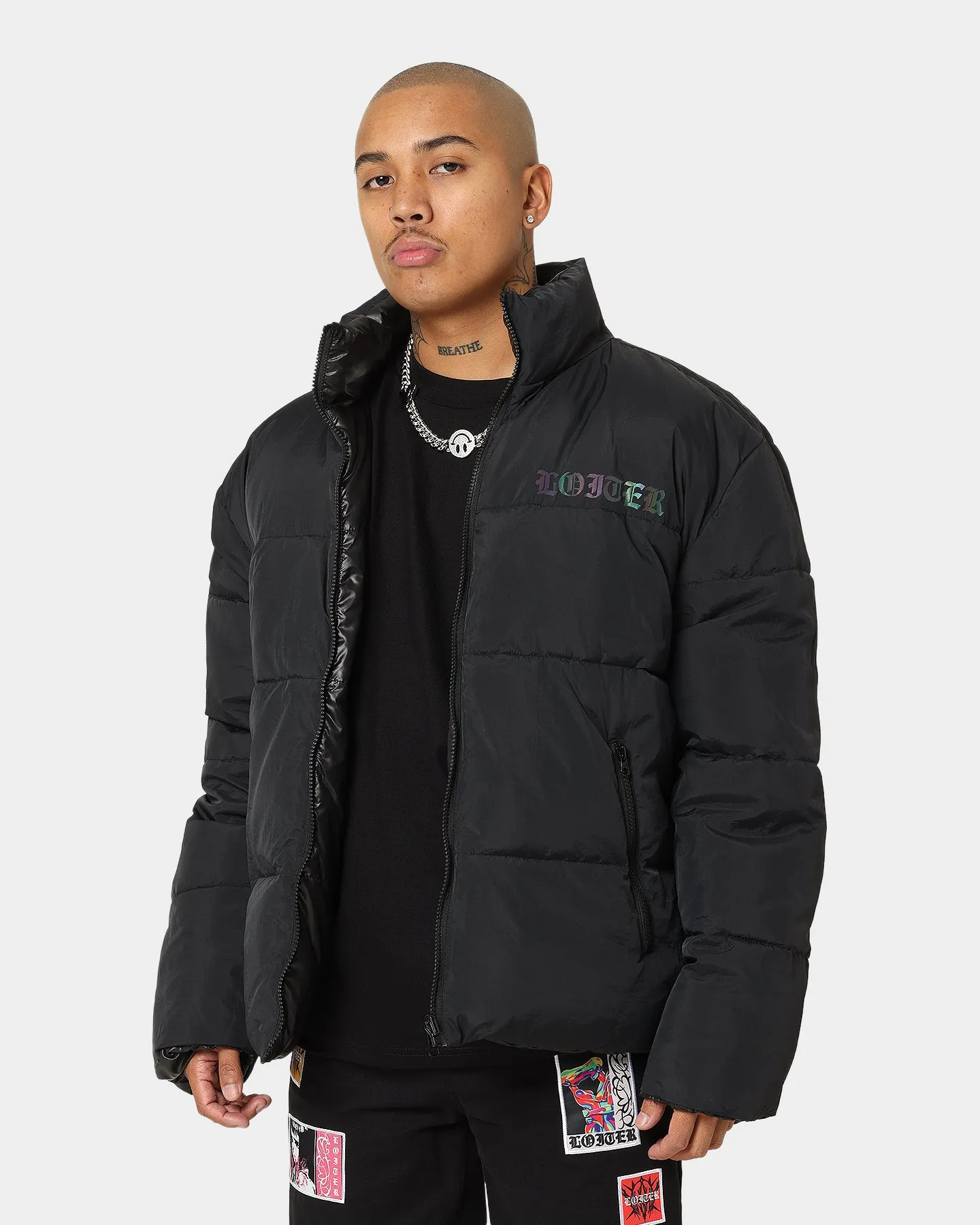 Loiter Certified Reversible Puffer Jacket Black