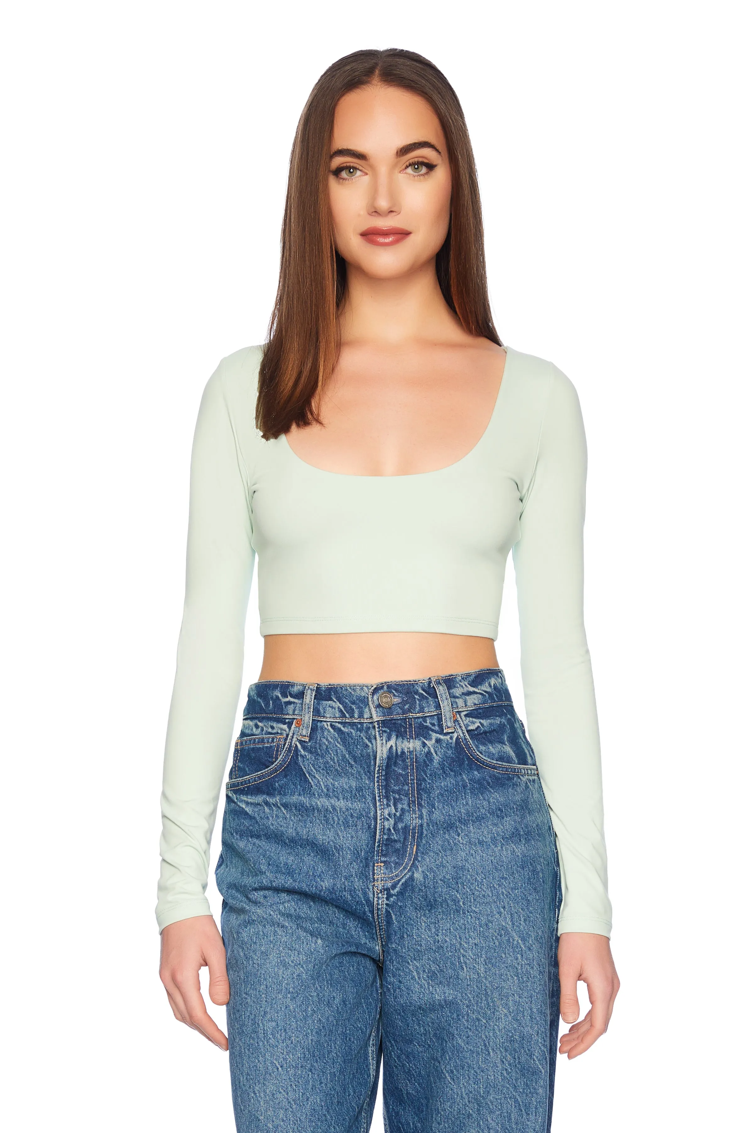 low scoop crop top