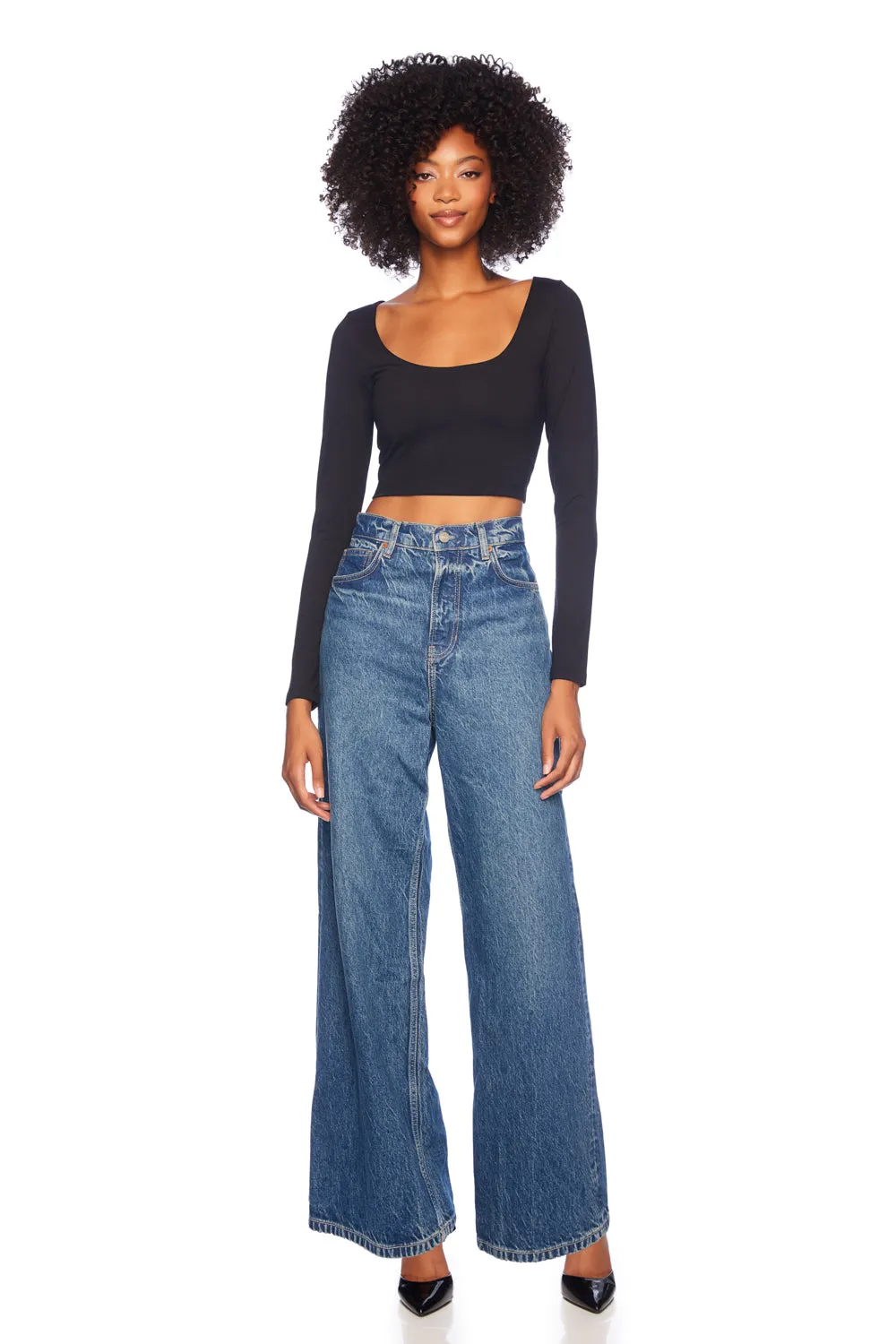 low scoop crop top