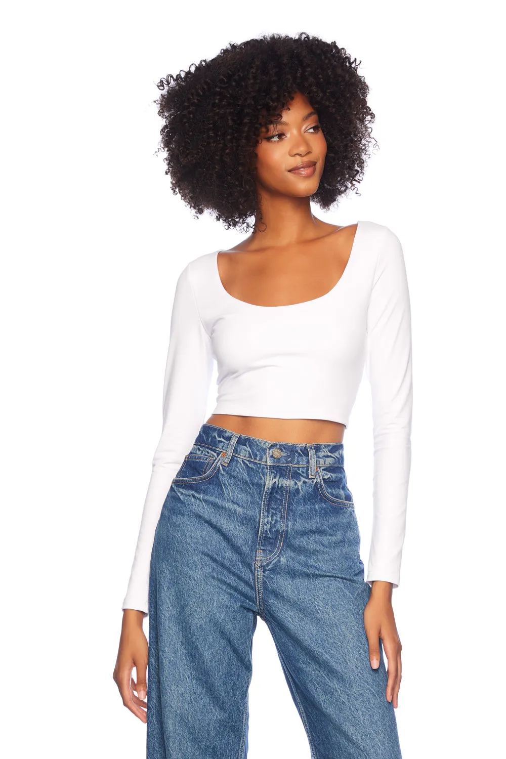 low scoop crop top