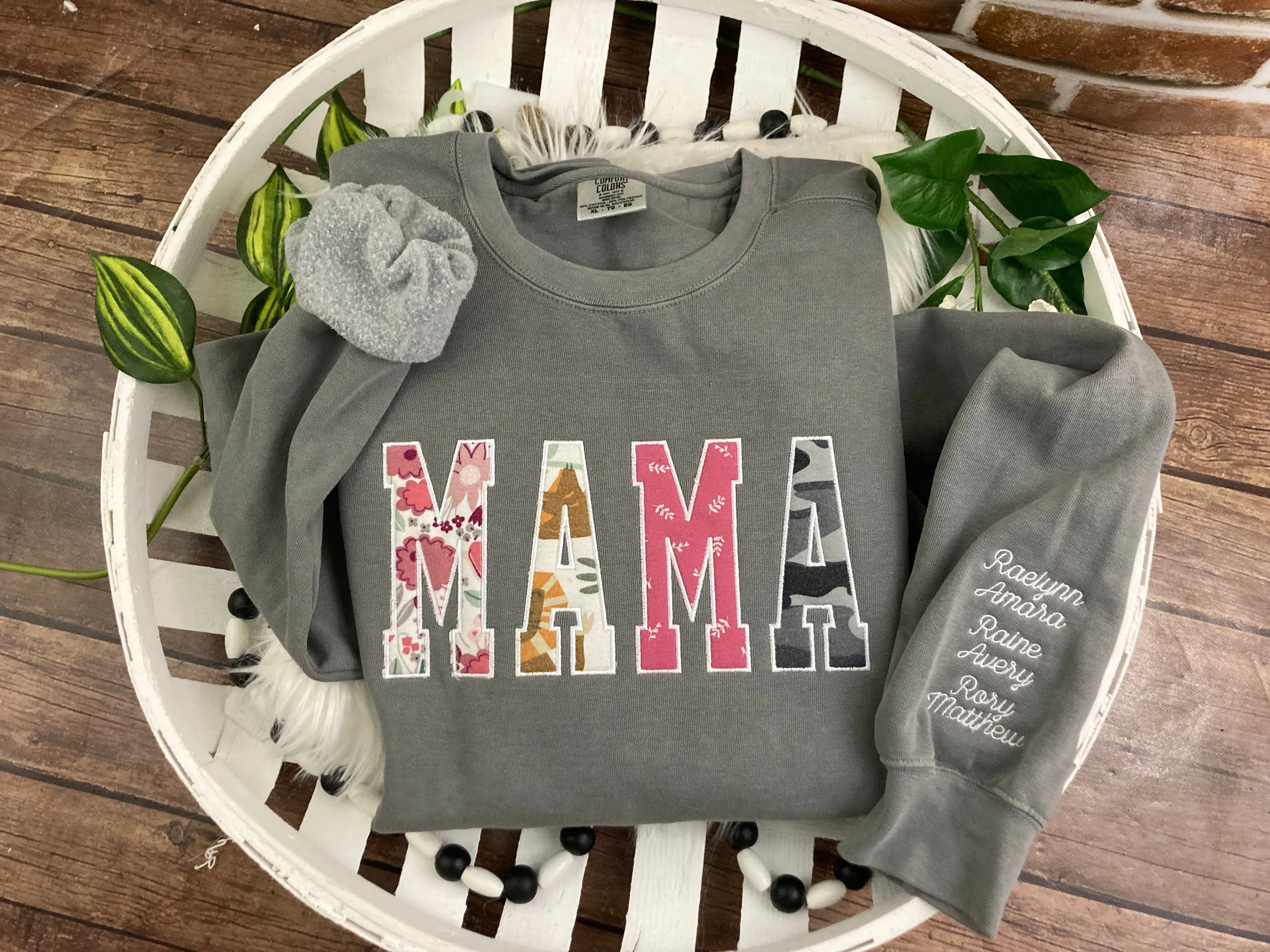 Mama sweatshirt from Baby clothes - Onsies /Mommy / Daddy/ Grandma - Fabric Keepsake Sweatshirts - Applique from baby clothes Nana, Mimi