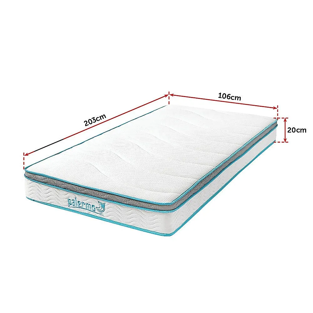 Medium-Firm Memory Foam Hybrid Mattress, King Single - Palermo