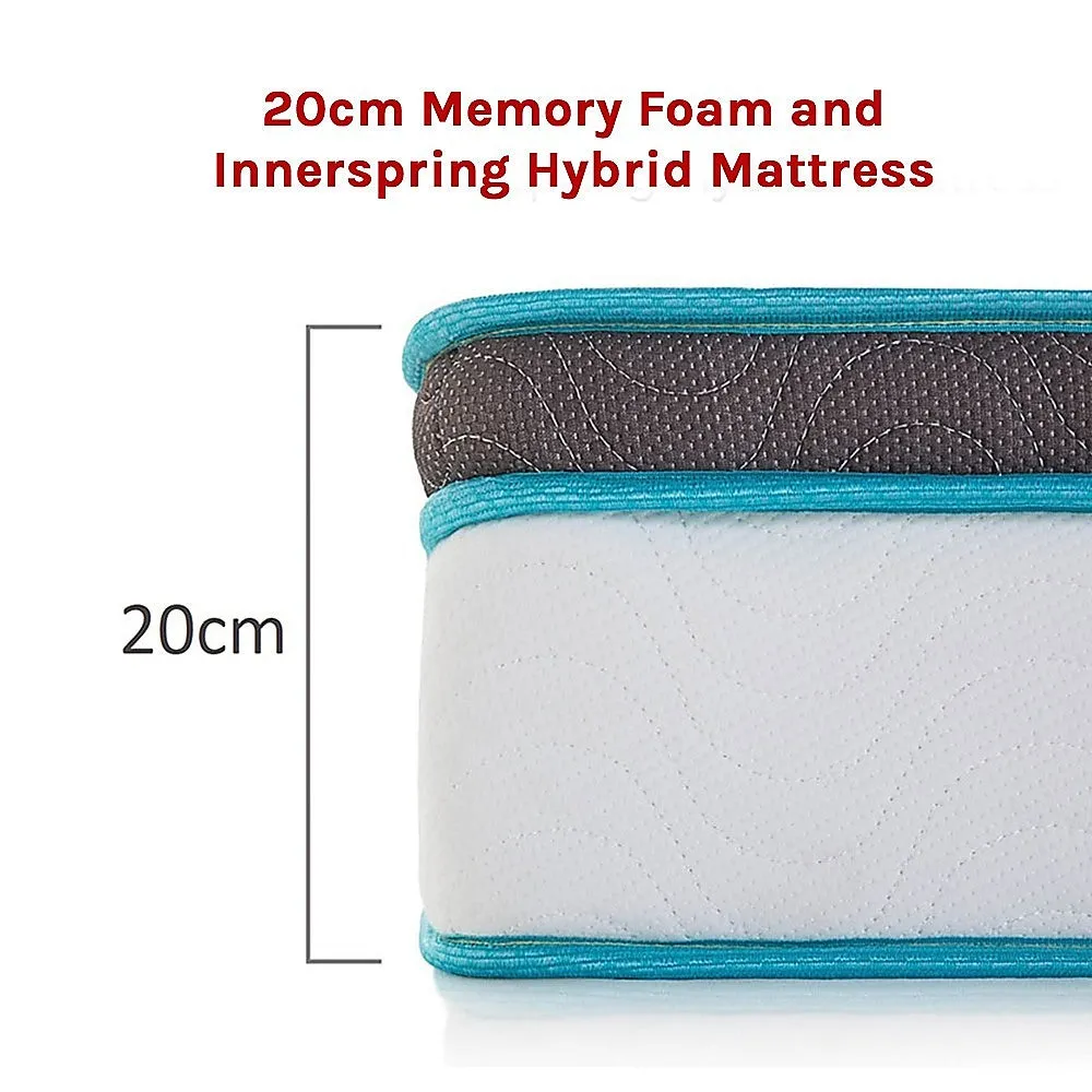 Medium-Firm Memory Foam Hybrid Mattress, King Single - Palermo