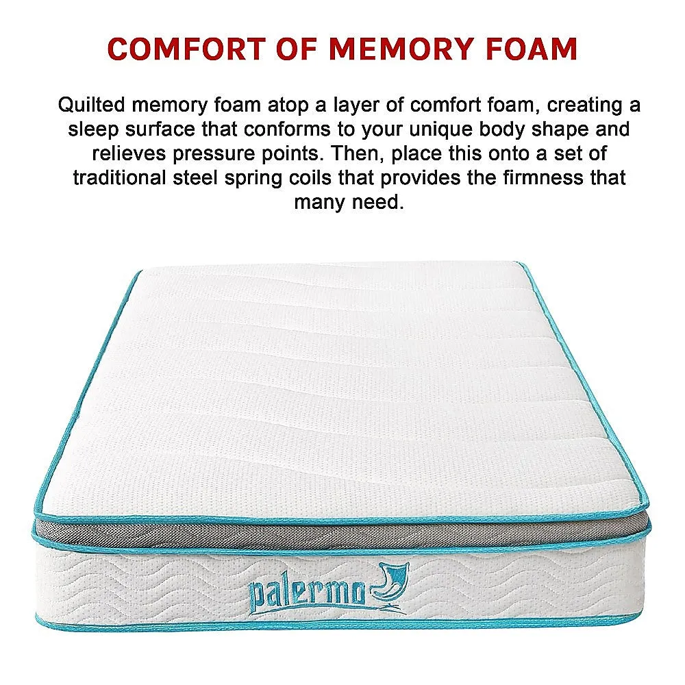 Medium-Firm Memory Foam Hybrid Mattress, King Single - Palermo