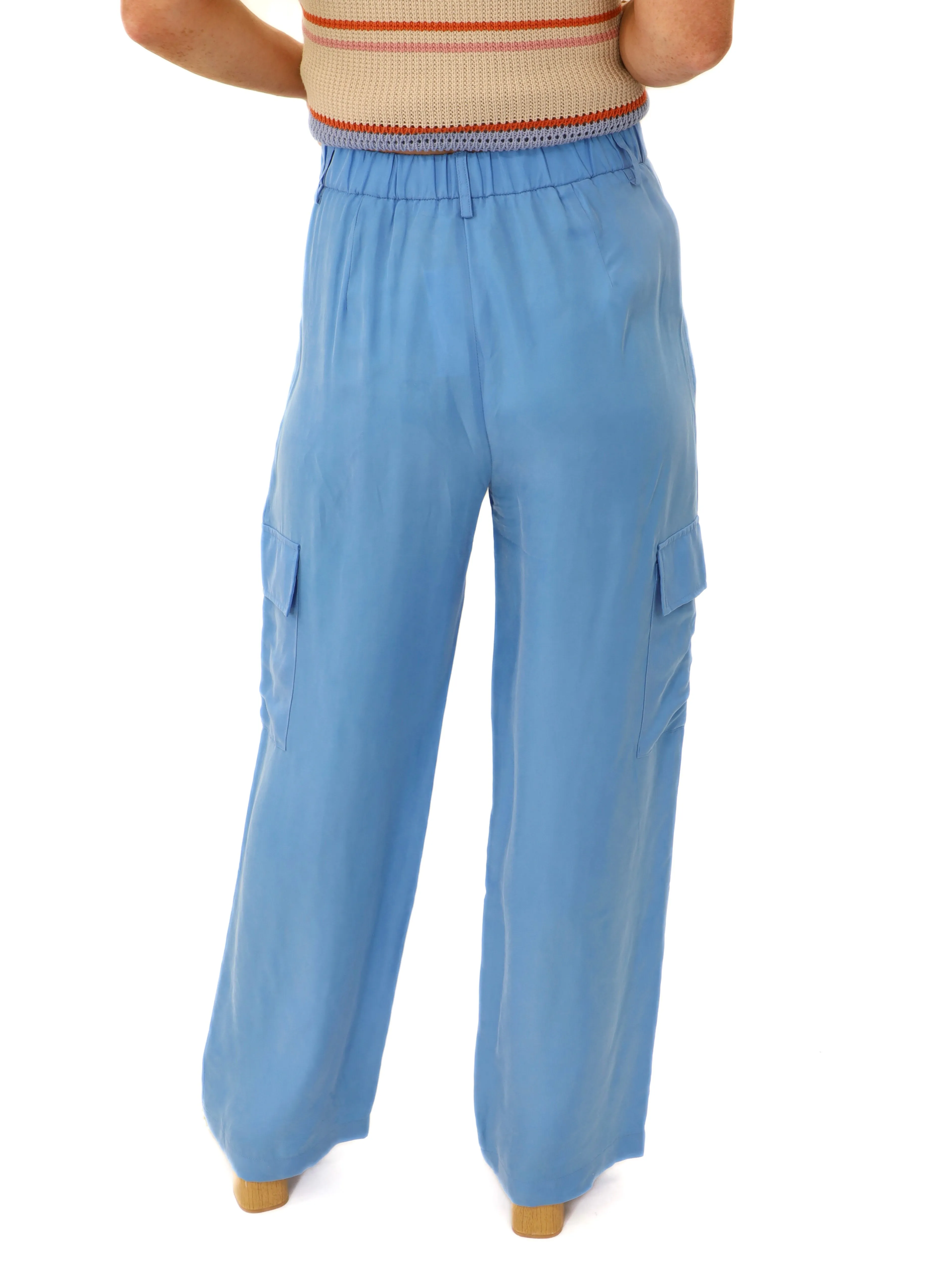 Mello In Cargo Pant In Sky Blue