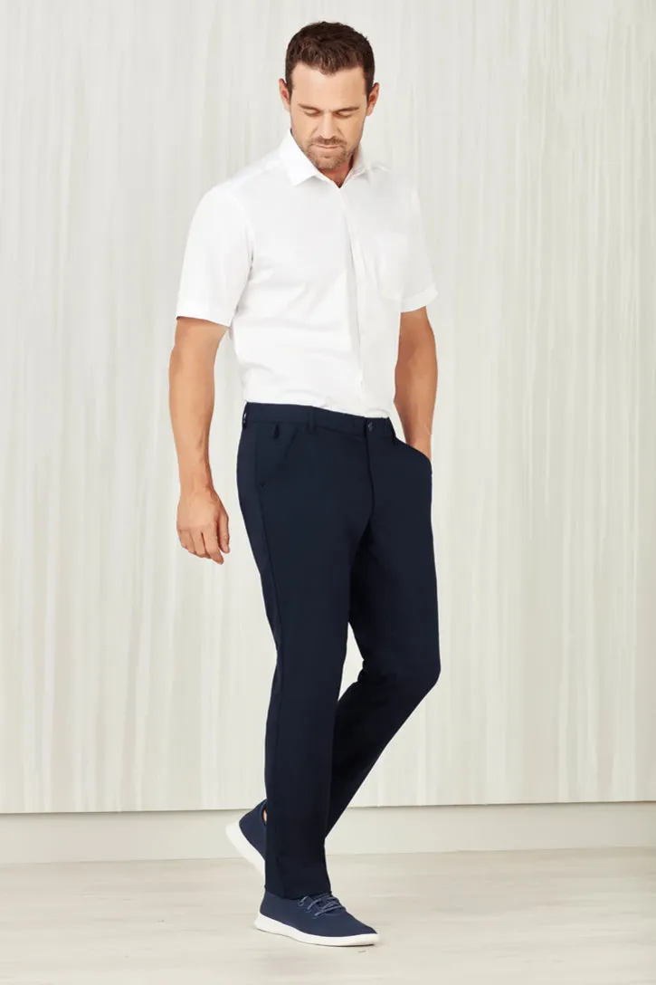 Mens Comfort Waist Scrubs Flat Front Pant