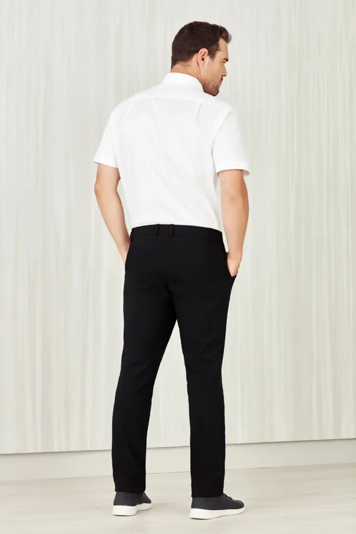 Mens Comfort Waist Scrubs Flat Front Pant