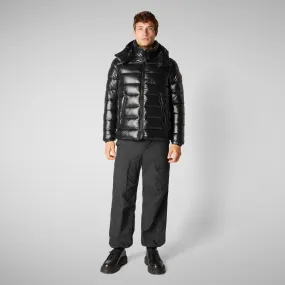 Men's Hooded Animal free Puffer Jacket Florian in Black