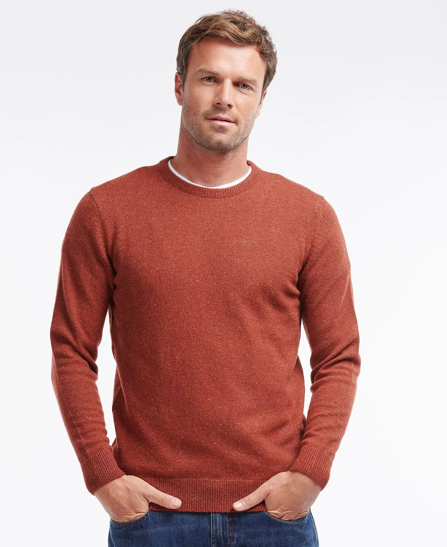 Men's Tisbury Crew Neck Sweater - Brick Red