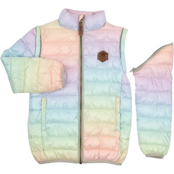 Mikk-Line Nylon Puffer 2 in 1 Jacket Colorful