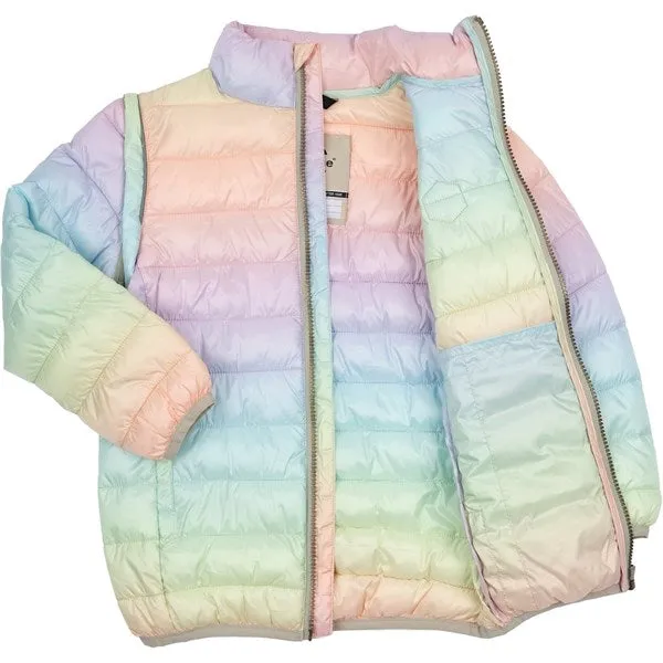 Mikk-Line Nylon Puffer 2 in 1 Jacket Colorful