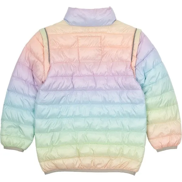 Mikk-Line Nylon Puffer 2 in 1 Jacket Colorful