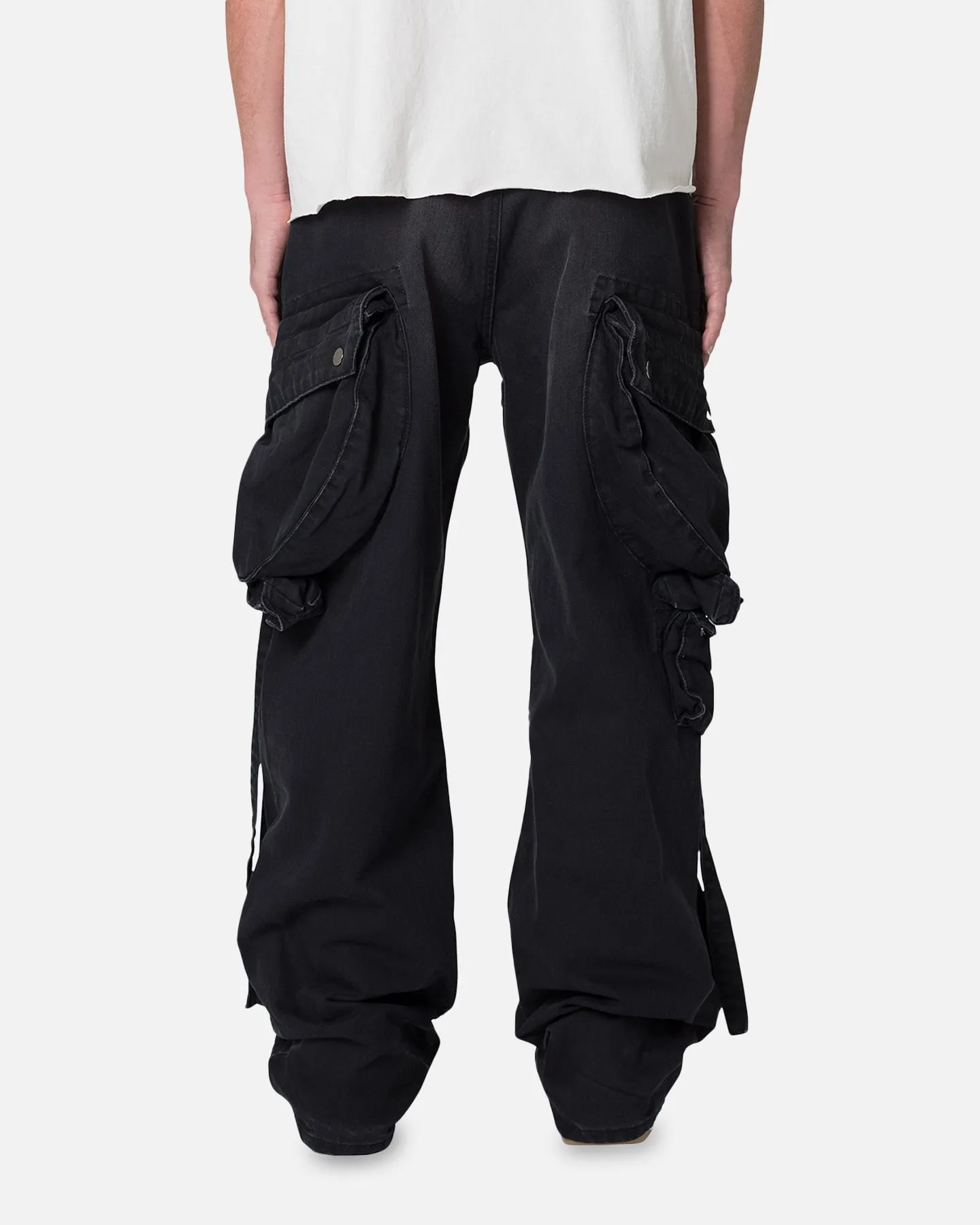 MNML Strapped Multi Cargo Pants Washed Black