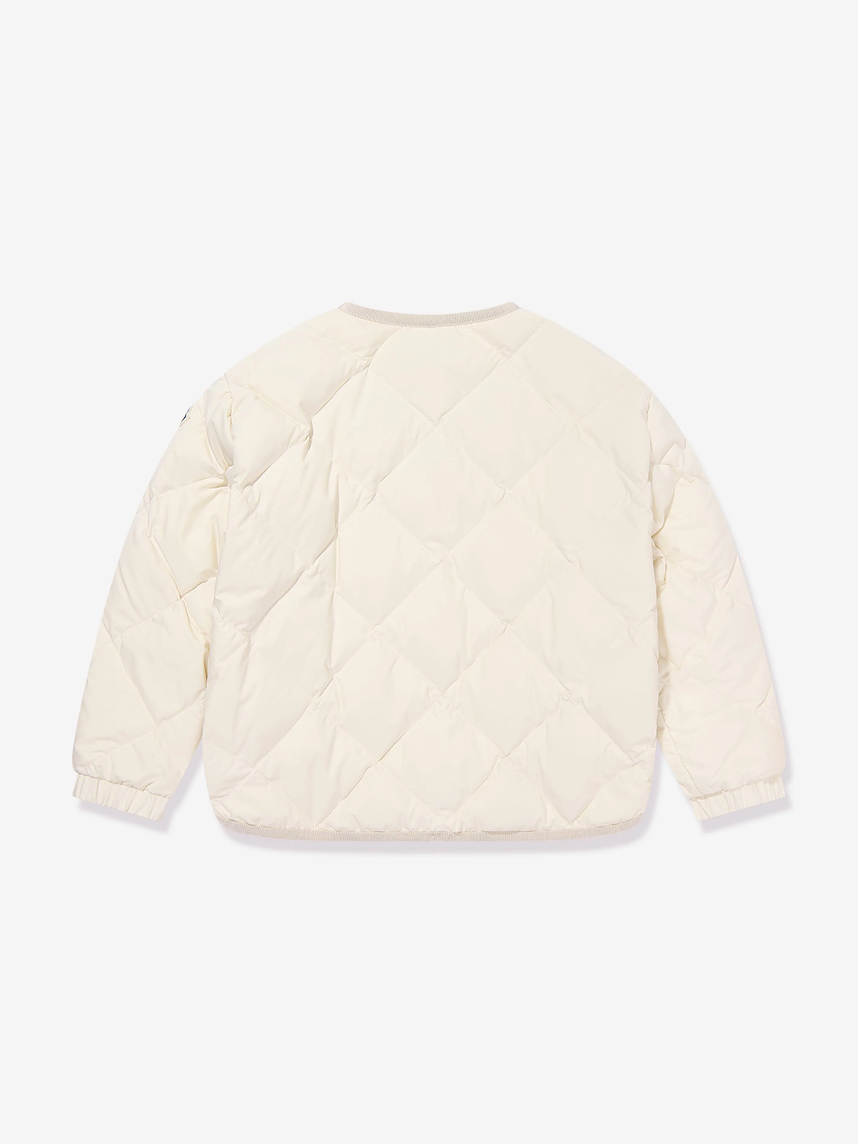 Moncler Enfant Girls Down Quilted Ursella Jacket in Ivory