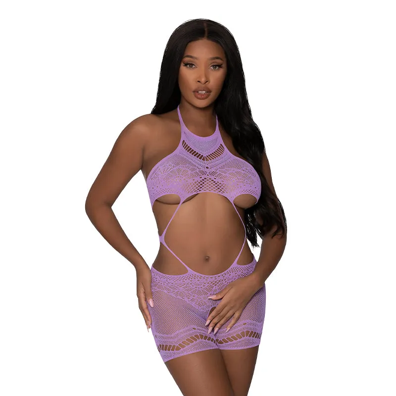 MS Seamless Crotchless Romper Lavender O