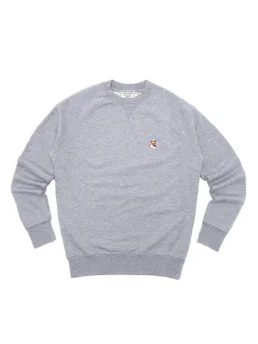 M_SWEATSHIRT FOX HEAD PATCH_GREY MELANGE