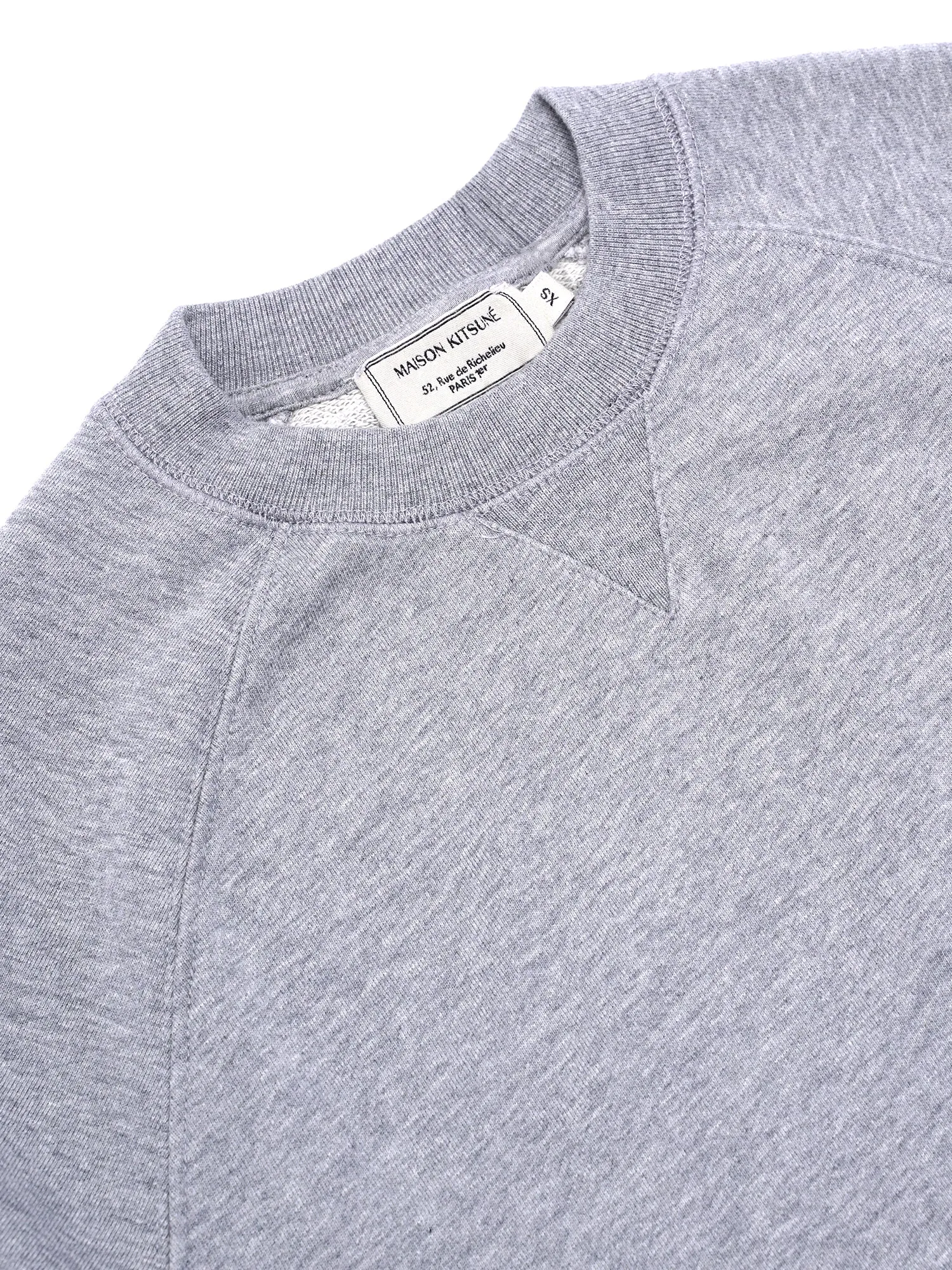 M_SWEATSHIRT FOX HEAD PATCH_GREY MELANGE