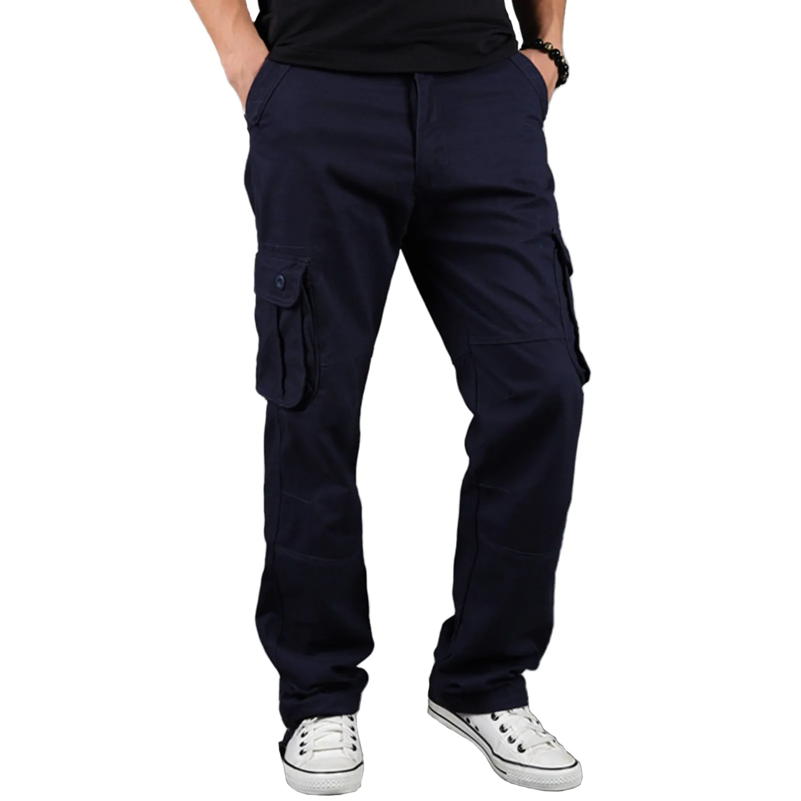 MULTI-POCKETS 100%COTTON CARGO PANTS