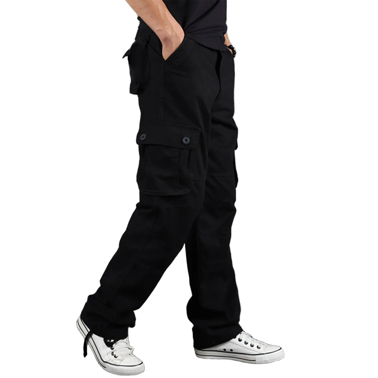 MULTI-POCKETS 100%COTTON CARGO PANTS