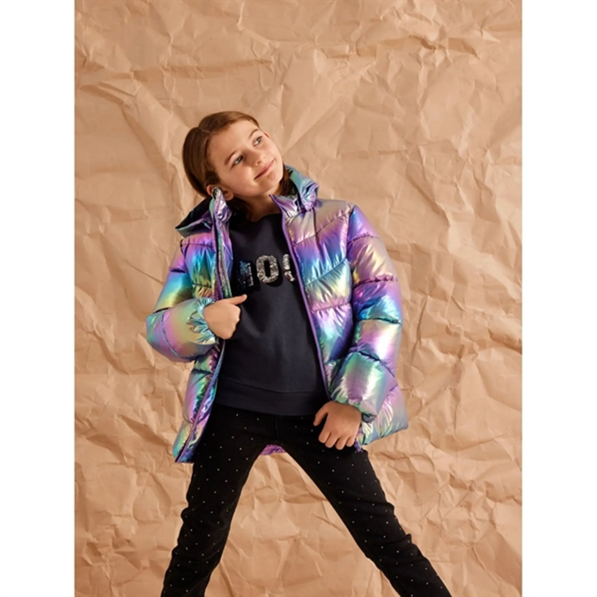 Name it Amethyst Orchid Molina Shiny Puffer Jacket