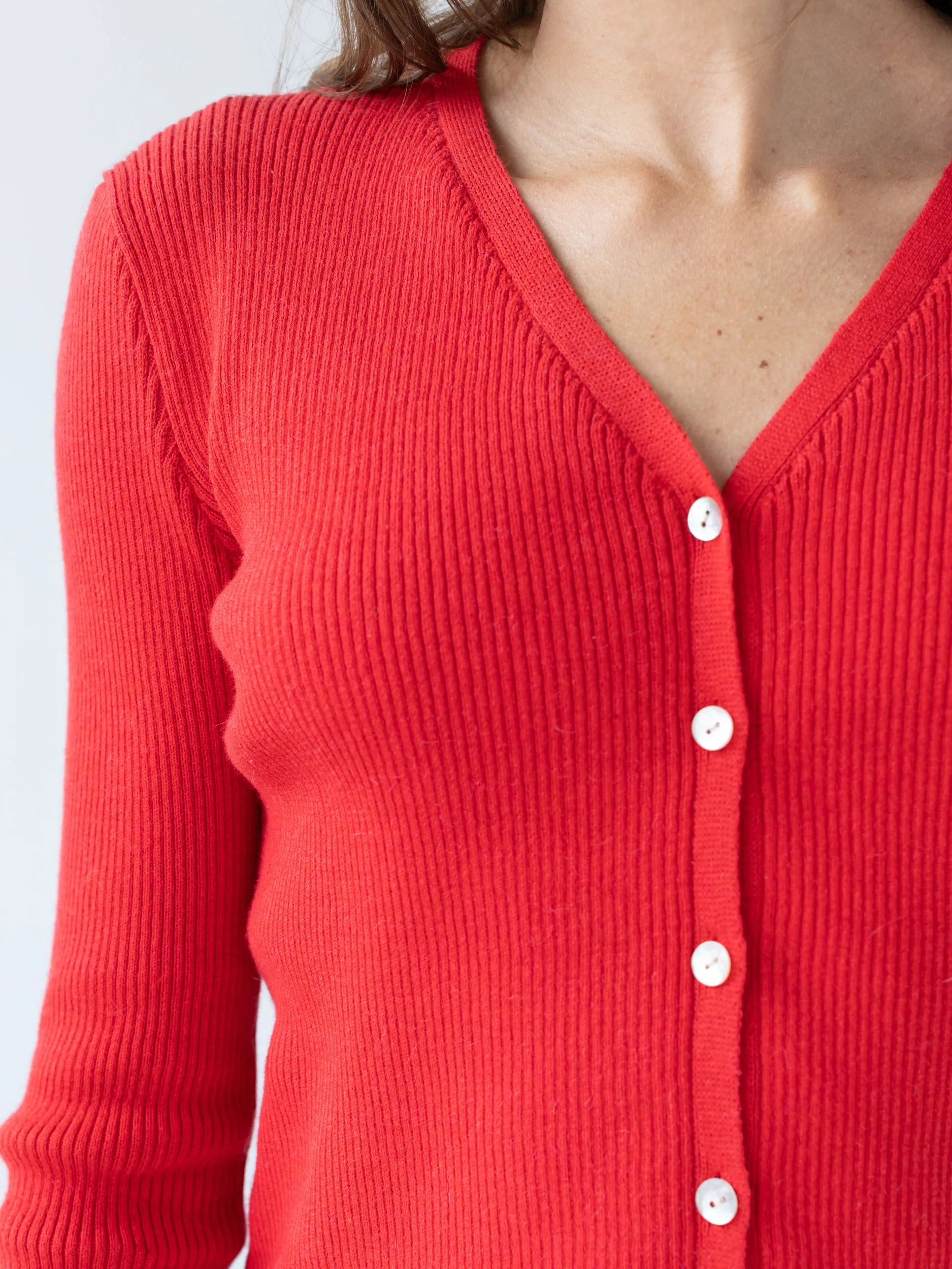 Nolita Cardigan in Vermillion