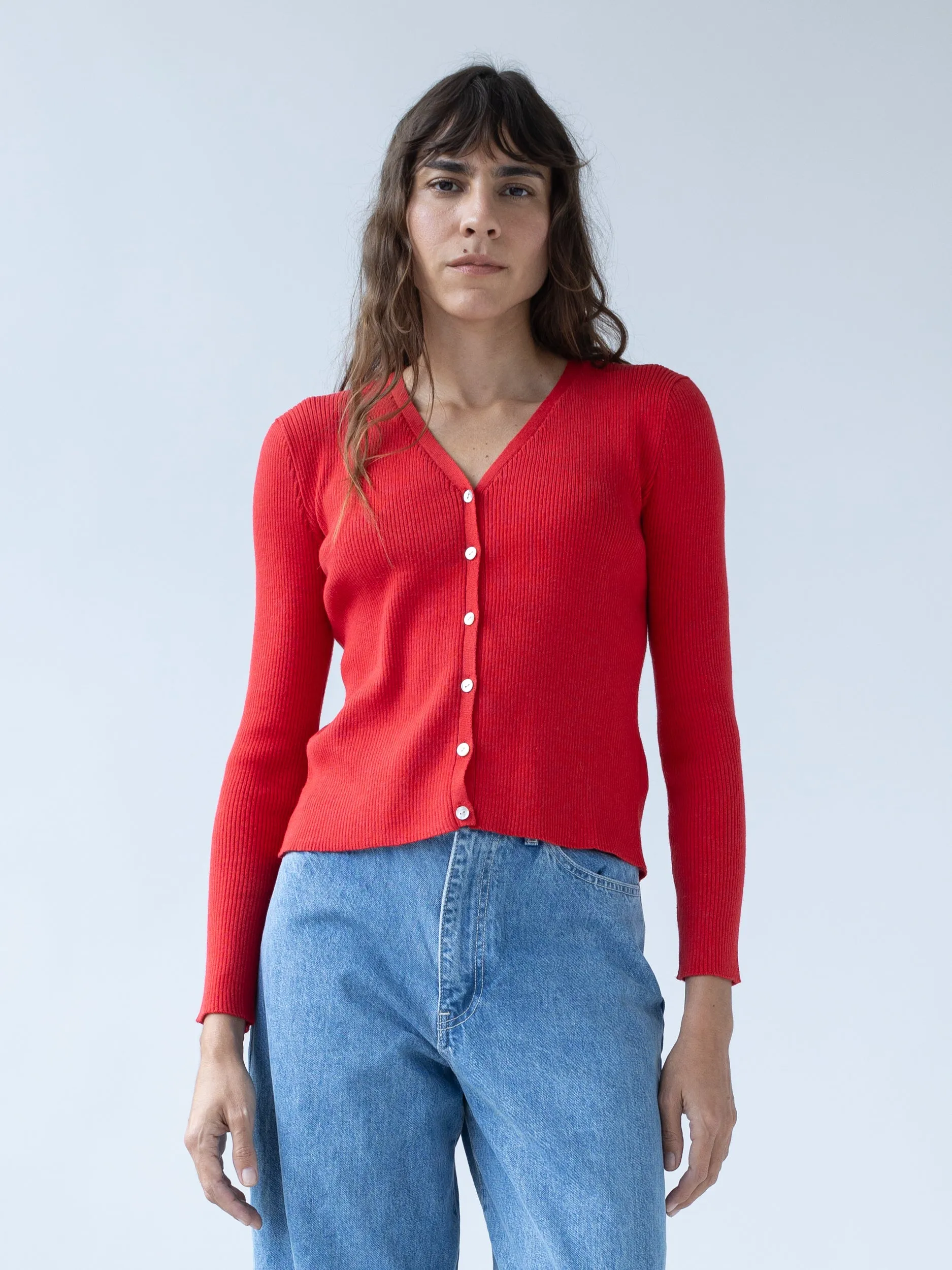 Nolita Cardigan in Vermillion