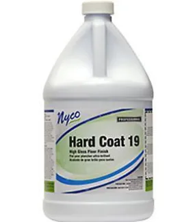 Nyco® 'Hard Coat 19' Easy Care 19% Solids High Gloss Floor Finish (1 Gallon Bottles) - Case of 4