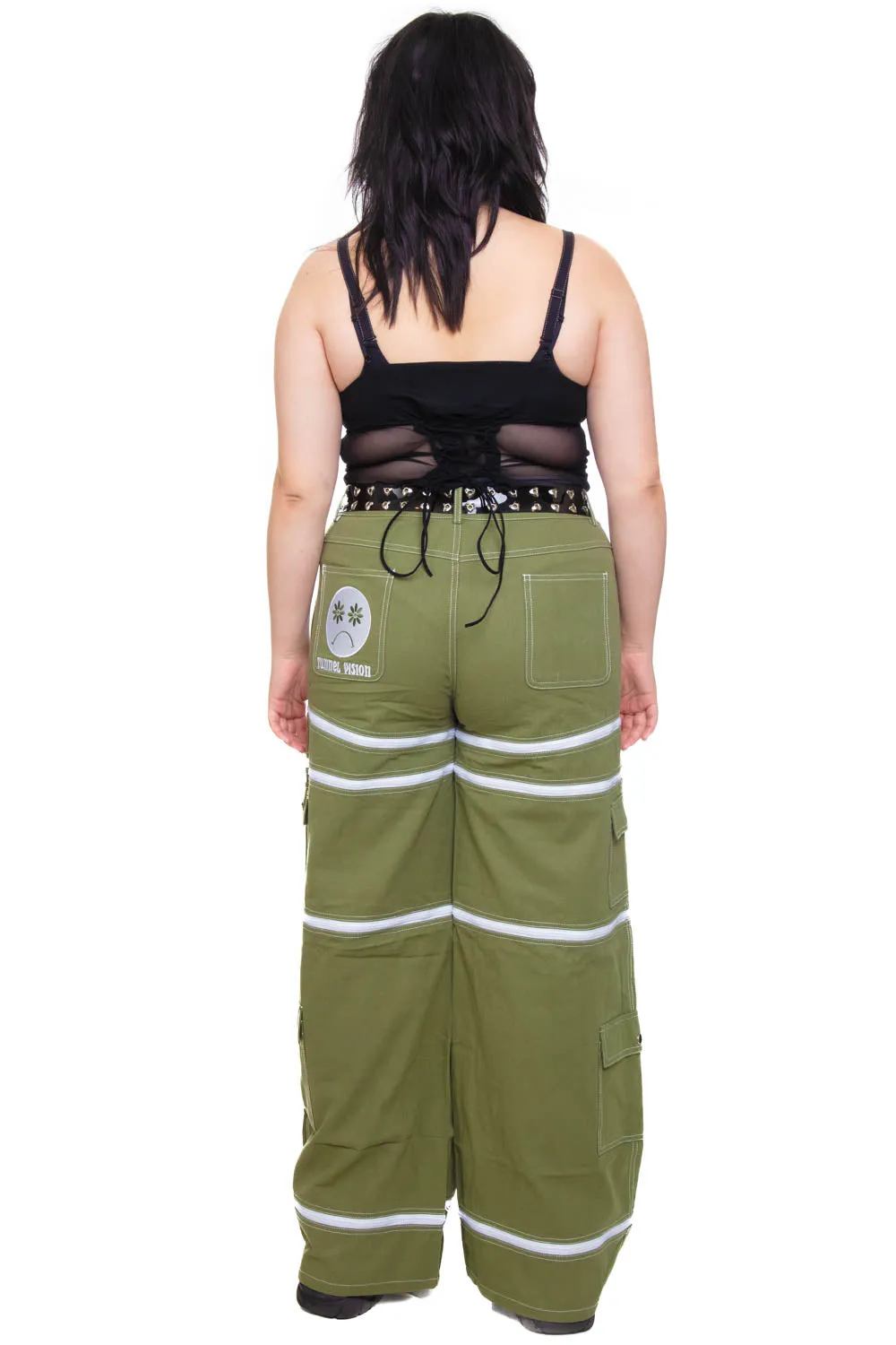 Olive Green 5-in-1 Convertible Zip-Off Cargo Pants