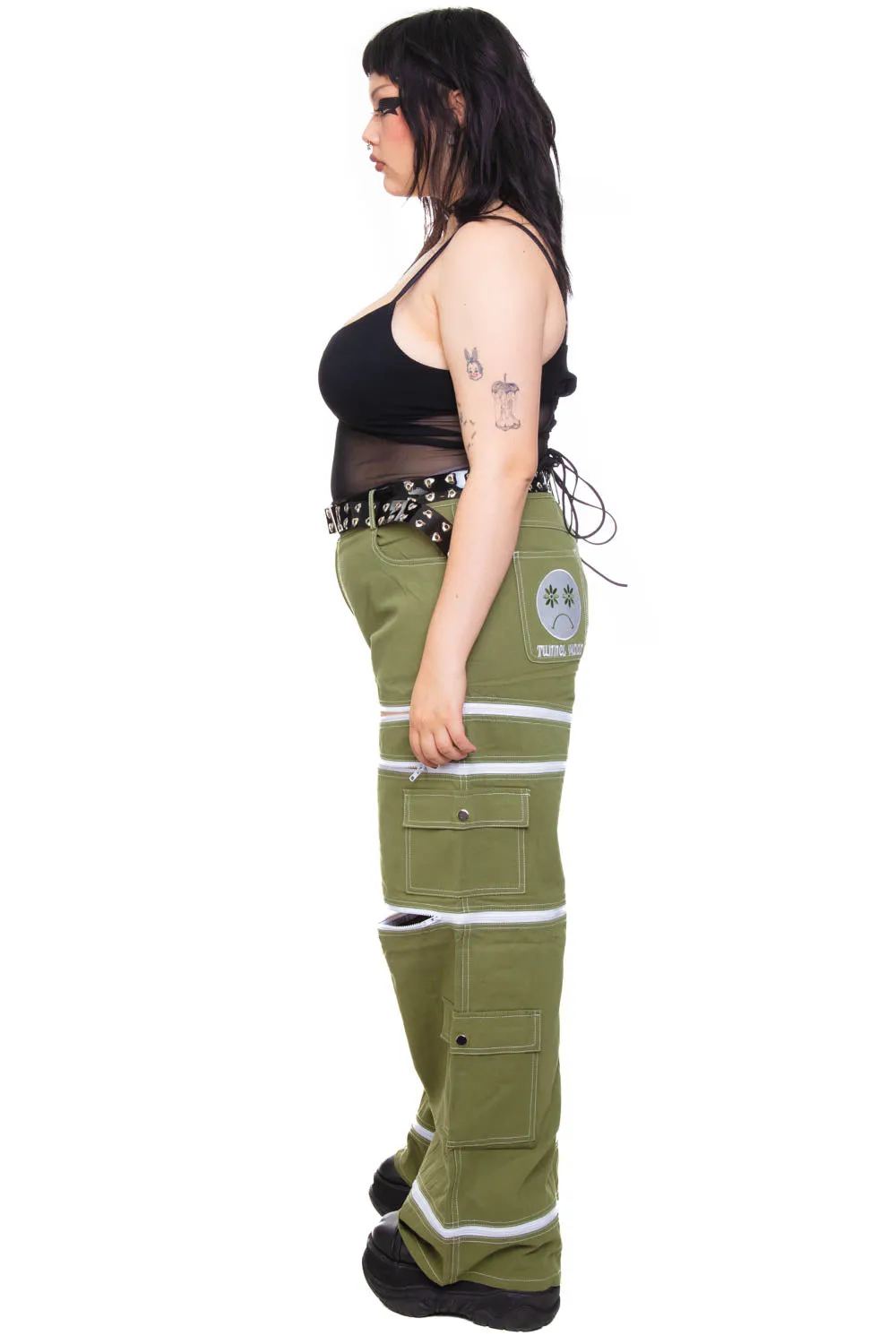 Olive Green 5-in-1 Convertible Zip-Off Cargo Pants