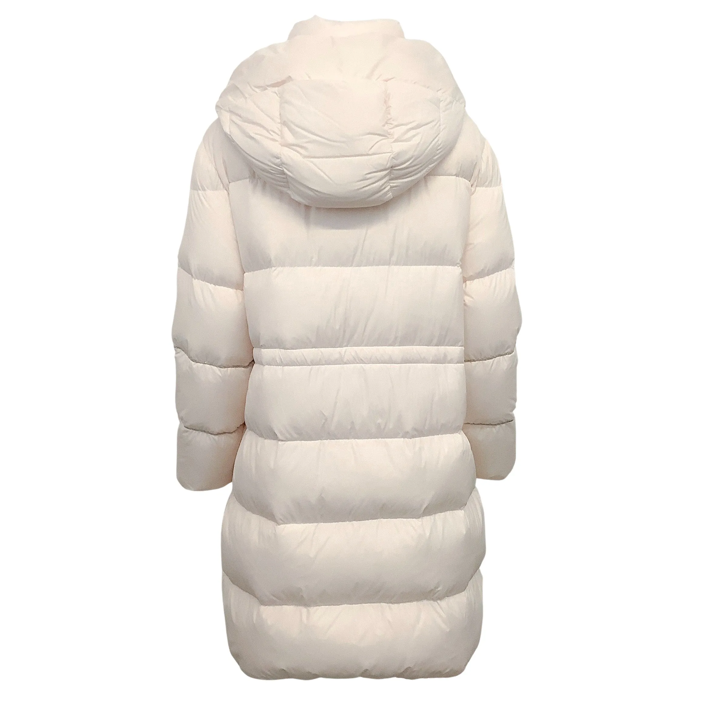 Peserico Light Pink Hooded Puffer Coat