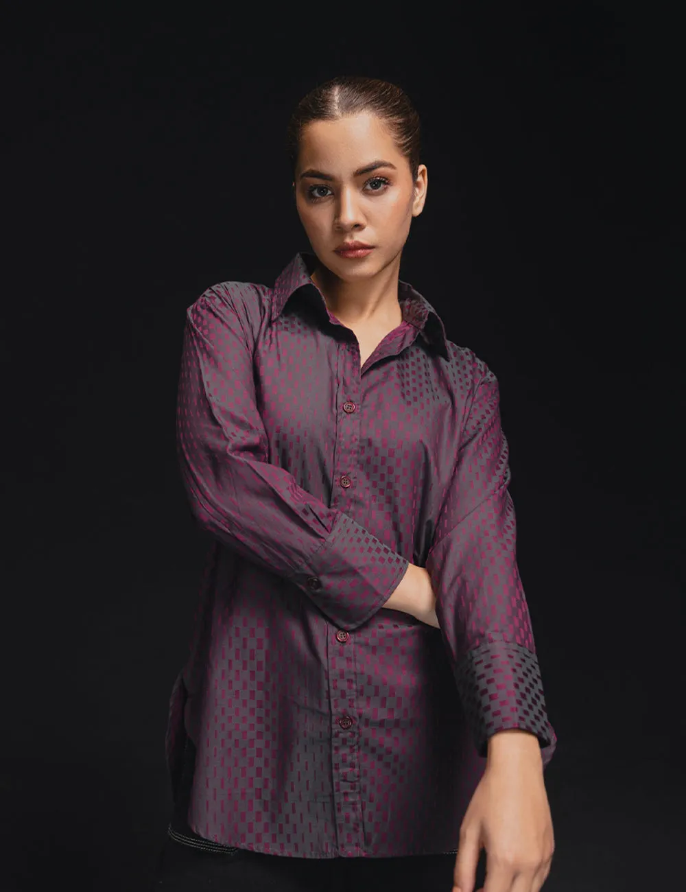 Plum Printed Casual Shirt