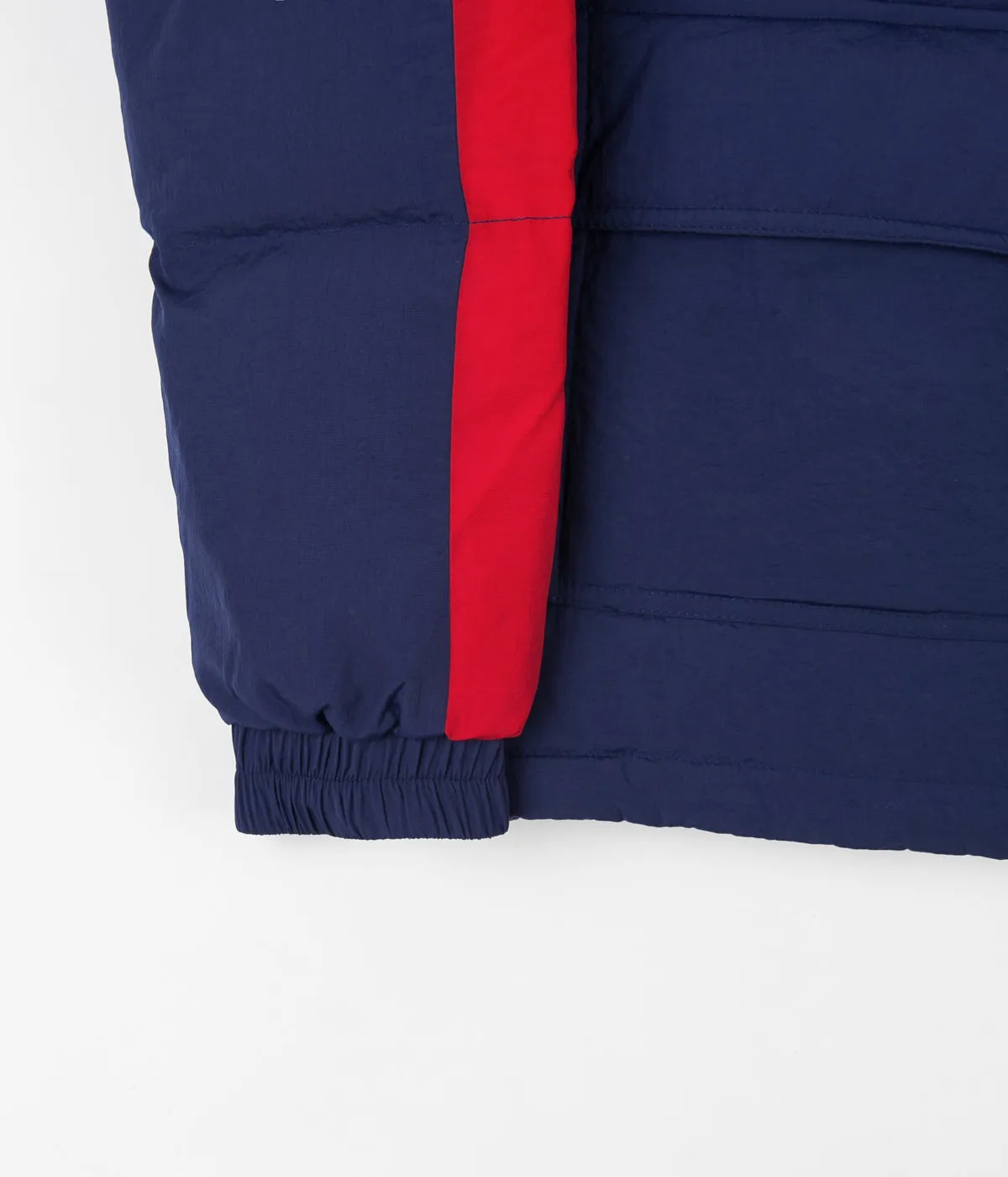 Polar Stripe Puffer Jacket - Navy / Red