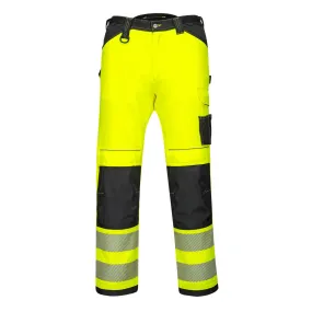 PORTWEST® PW3 Hi-Vis Women's Stretch Work Pants ANSI Class 2 Yellow/Black - PW385