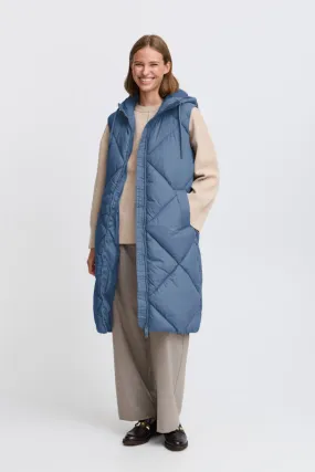 PUFFY LONG HOODIE VEST