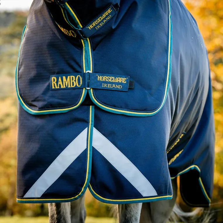 Rambo® Duo Force 2.0 Turnout Blanket (100g Outer & 100g Liner with 300g Liner)   FREE Custom Name Tag!