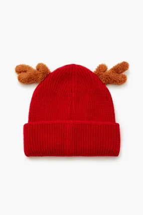 Reindeer Foldover Beanie