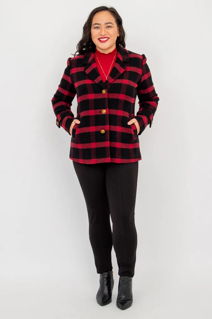 Robin Coat, Buffalo Plaid, Boiled Wool