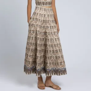 Sabina Savage "Dancing Delphinus" Linen Skirt