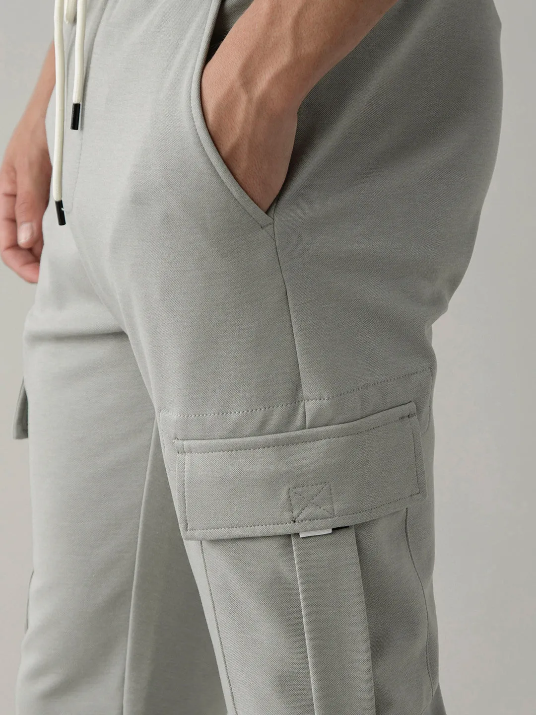 Sage Green Cotton Cargo Pants