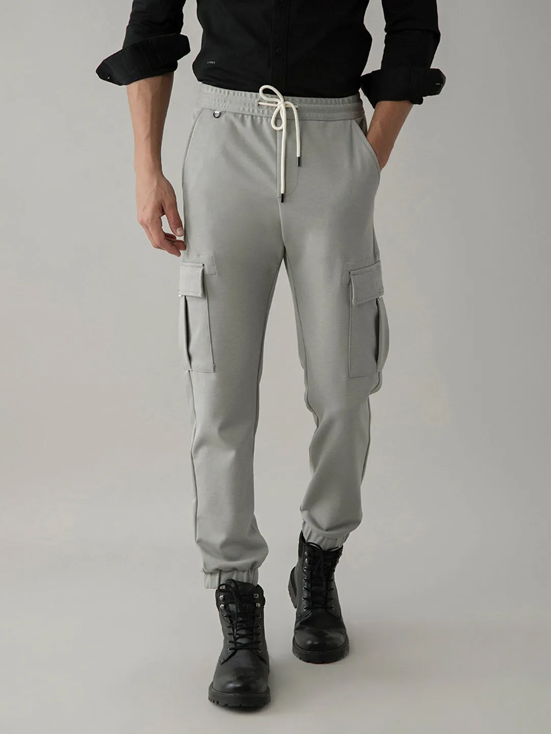 Sage Green Cotton Cargo Pants